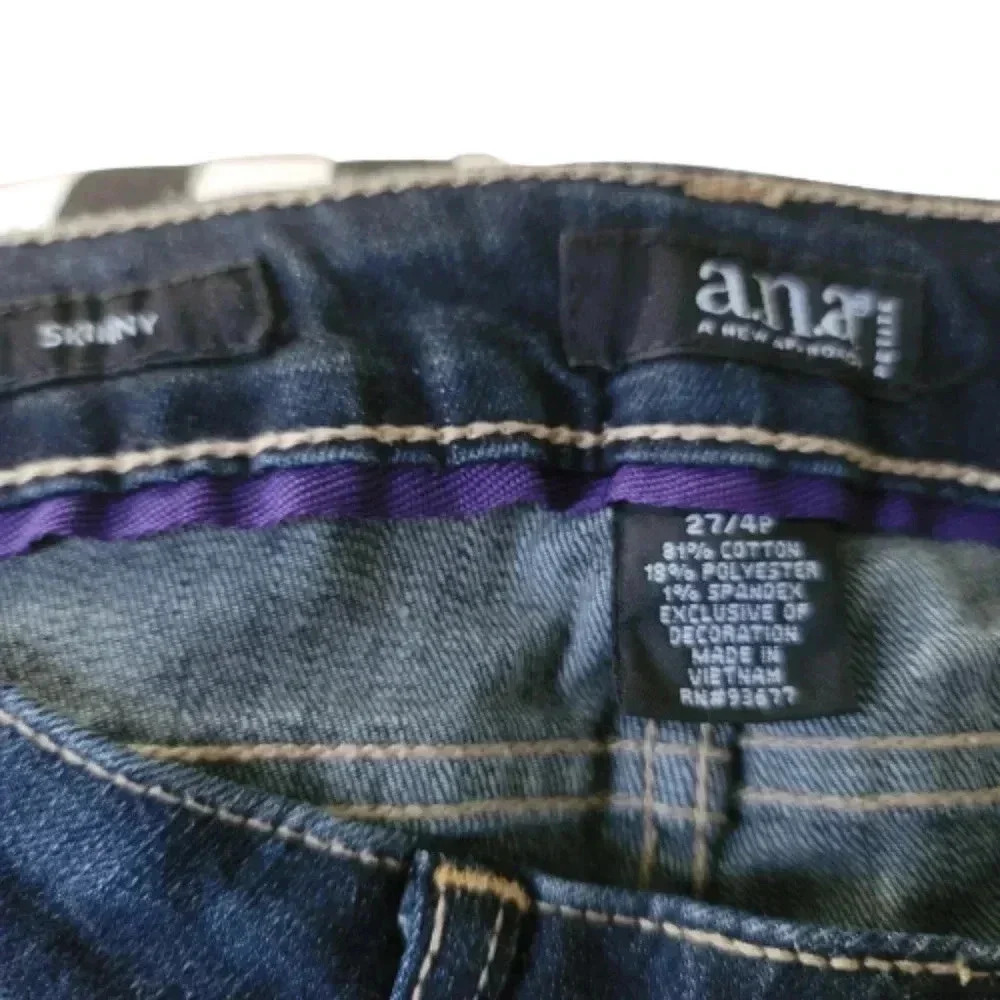 a.n.a. dark blue skinny jeans - Picture 3 of 4